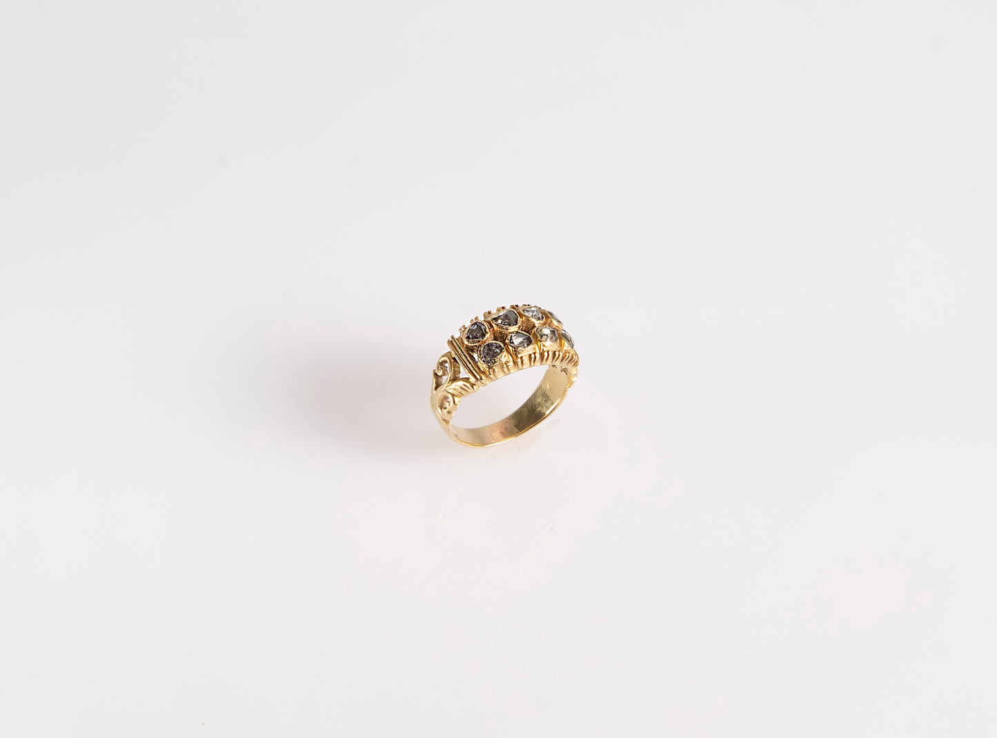 Stacked Intan Half Hoop Ring