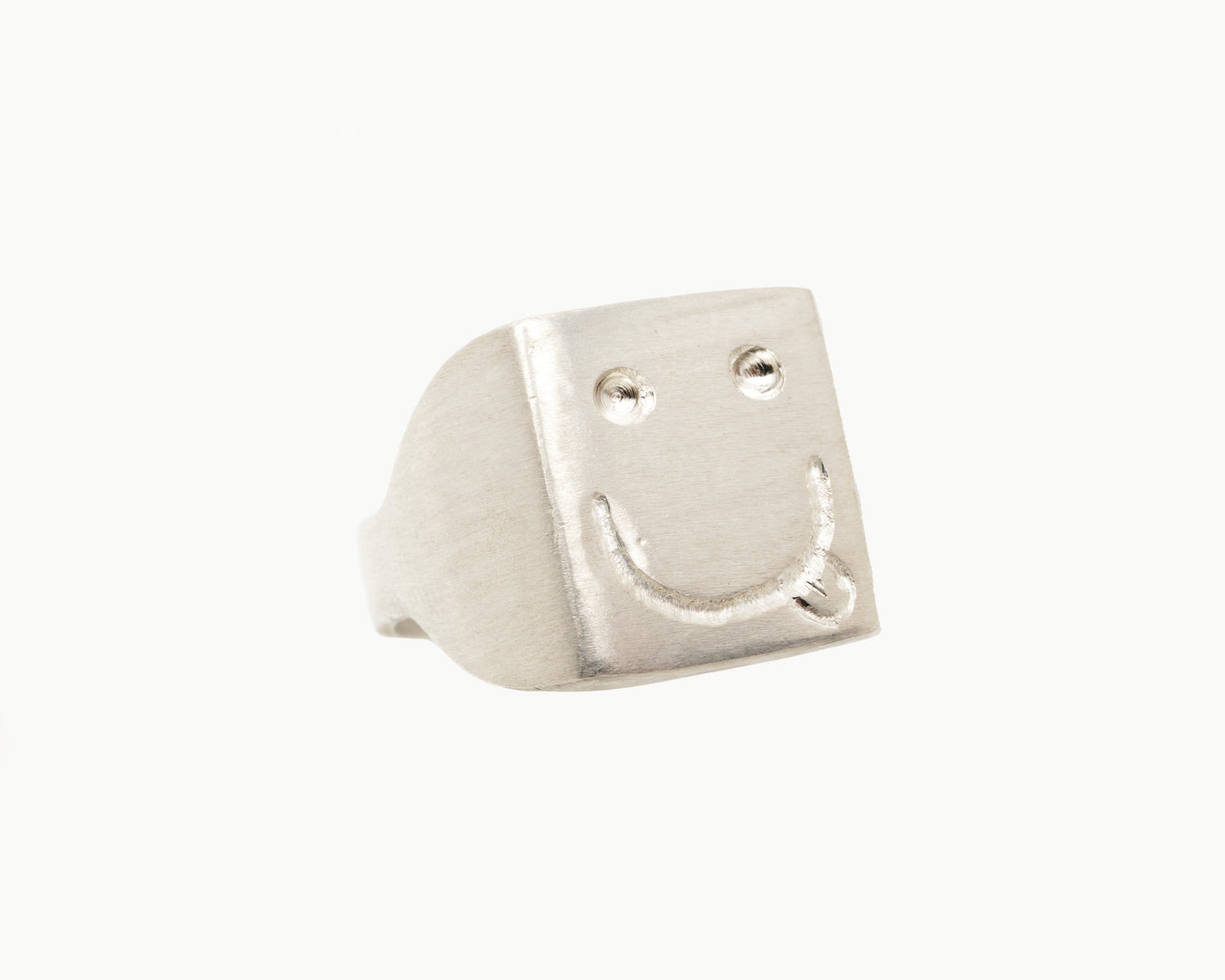 "TASTY!" Sterling Silver Men's Heavy Statement Signet Ring