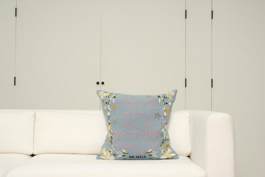 "Sometimes Mother" Iris & Stars Pillow