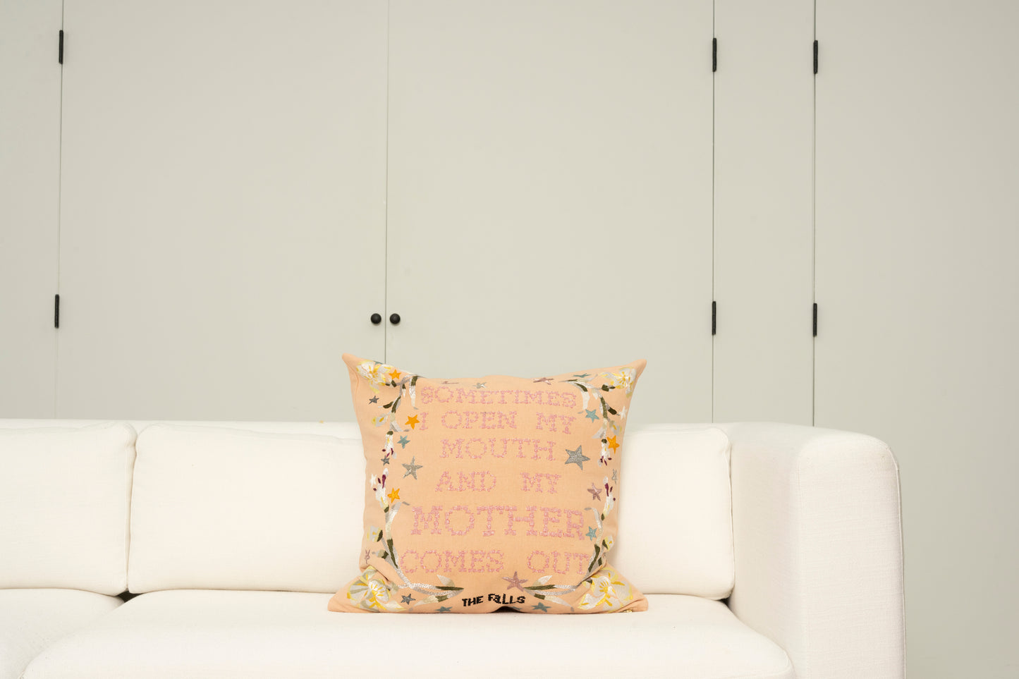 "Sometimes Mother" Iris & Stars Pillow