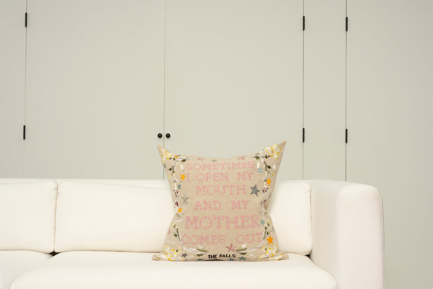 "Sometimes Mother" Iris & Stars Pillow