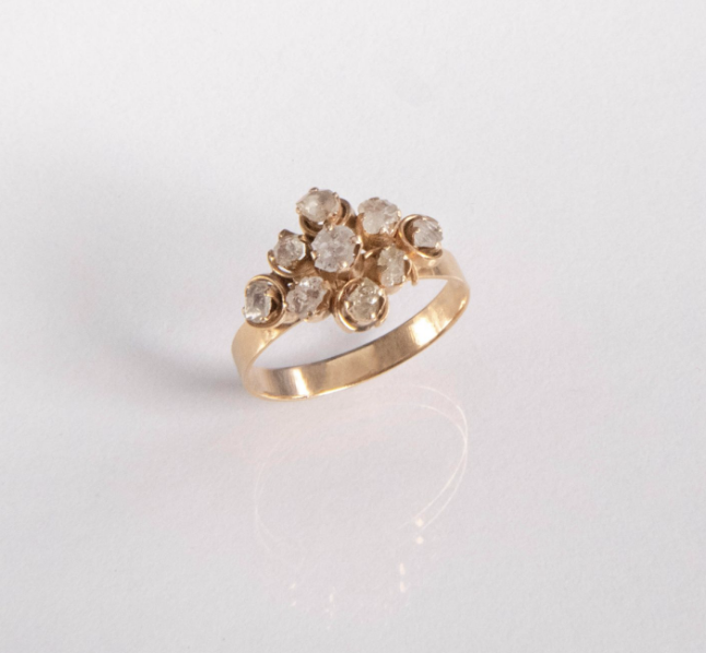 Flat Band Intan Cluster Ring