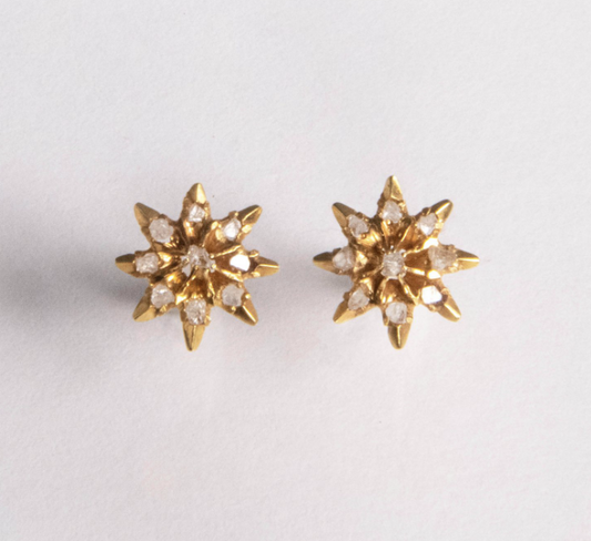 8 Point Star Stud Earrings