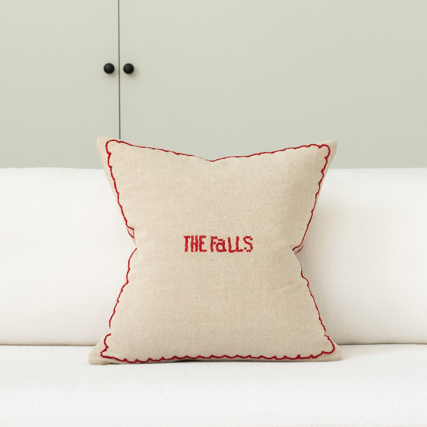 "Red Work Stewie" Pillow